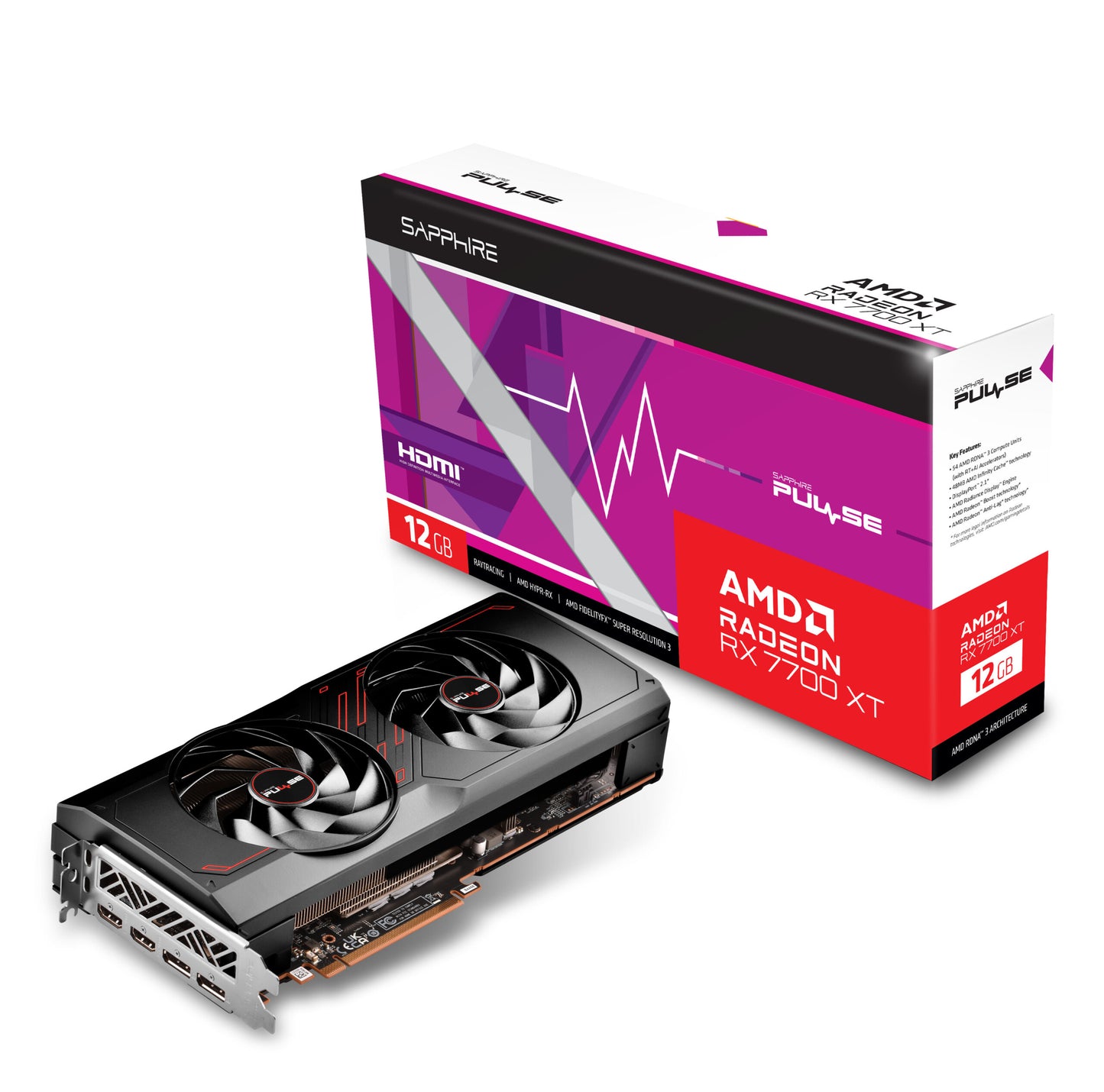 Scheda Video Sapphire Radeon RX 7700 XT PULSE Gaming 12GB