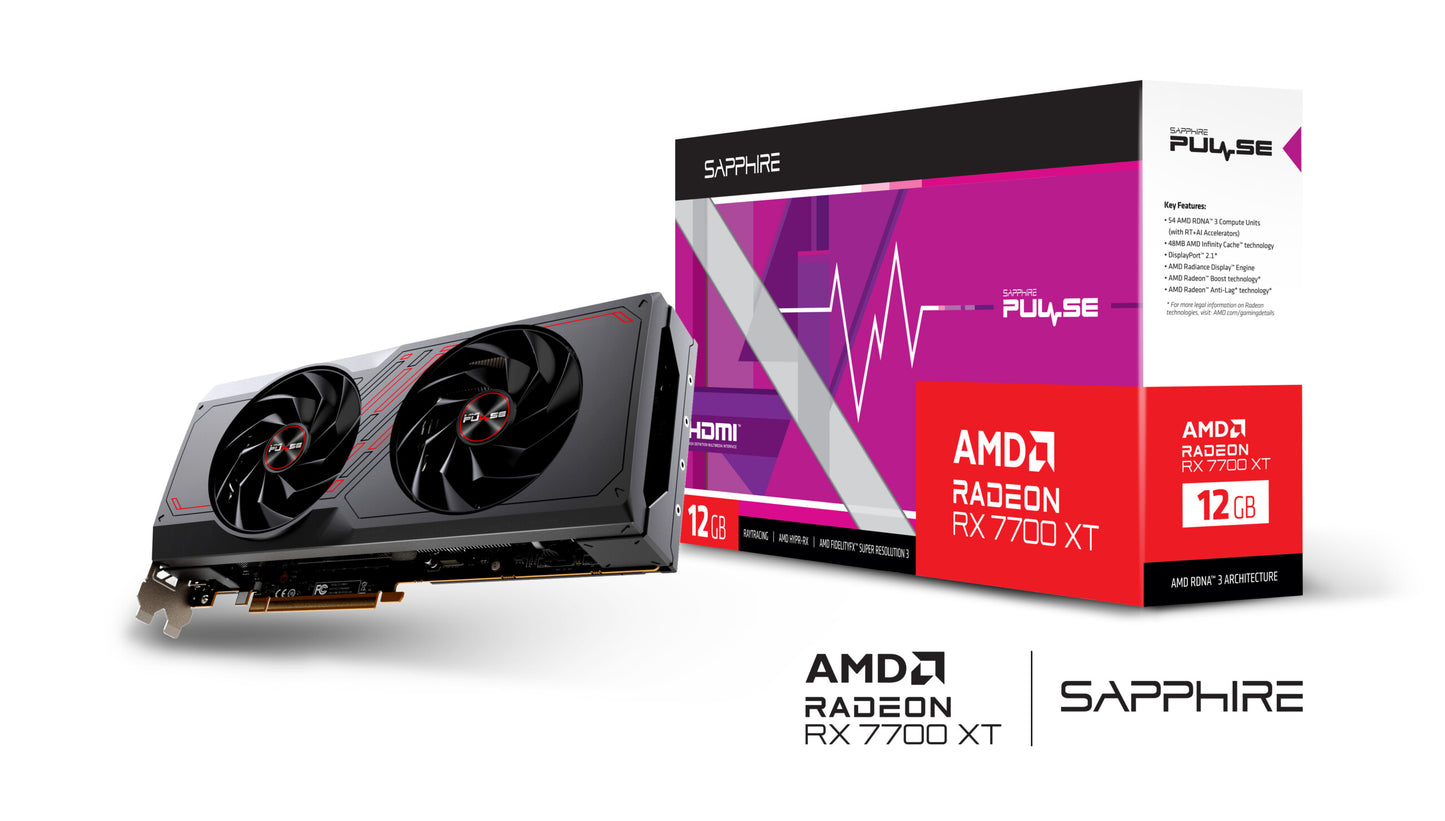 Scheda Video Sapphire Radeon RX 7700 XT PULSE Gaming 12GB
